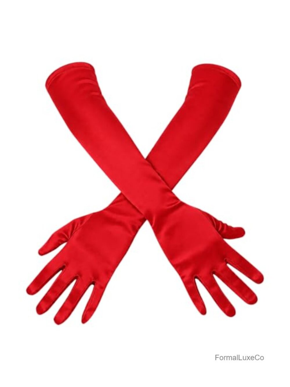 Satin Opera Gloves Long Length 1920s Elegant Costume Accessory